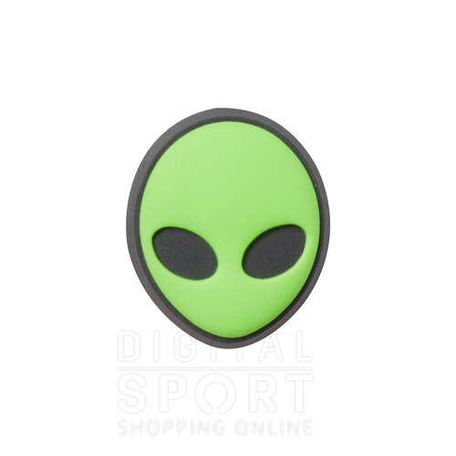 PIN JIBBITZ GREEN ALIEN HEAD