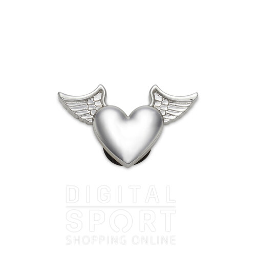 PIN JIBBITZ SILVER METAL HEART