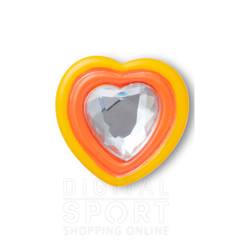 PIN JIBBITZ YELLOW ORANGE HEART