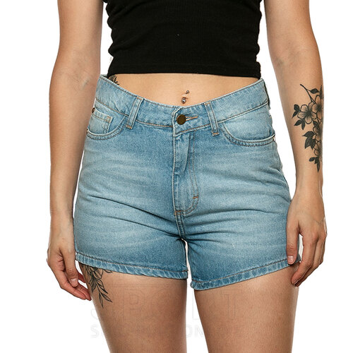 SHORT JEAN MOM DEEP BLUE